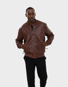 FRANKY MEN'S LEATHER BOMBER JACKET